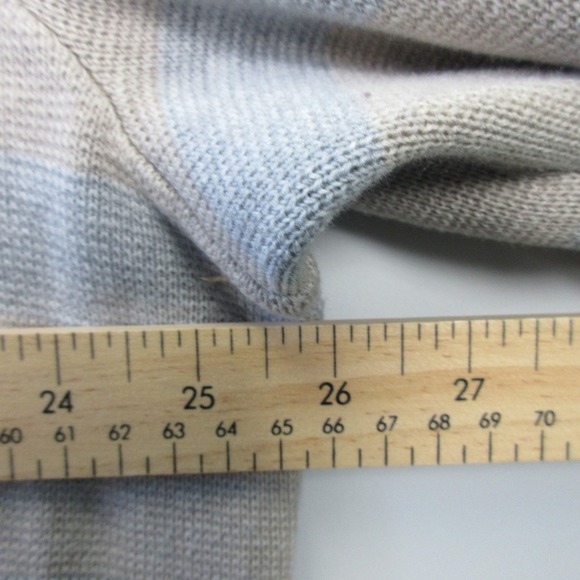 Talbots Knit Blazer Jacket Woman 3X Beige Striped Cotton Rayon Casual Chic 984 - Picture 5 of 8